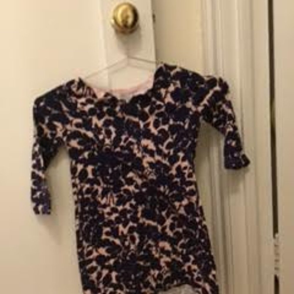 Crewcuts, girls dress size M, blue and pink print